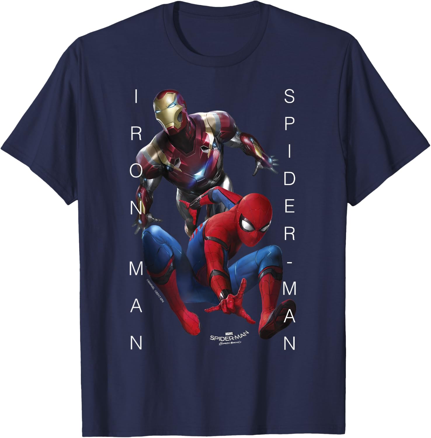 Marvel Spider-Man Homecoming Iron Man The Dream Team T-Shirt - T-Shirt | Navy