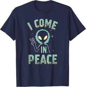 I Come In Peace T-Shirt - T-Shirt | Navy