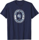 Saint Peter's University Peacocks Retro Crest Seal T-Shirt - T-Shirt | Navy