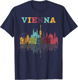 Vienna Austria Family Austrian Vacation Europian Trip Shirt T-Shirt - T-Shirt | Navy
