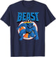 Marvel X-Men Beast Retro 90s T-Shirt - T-Shirt | Navy