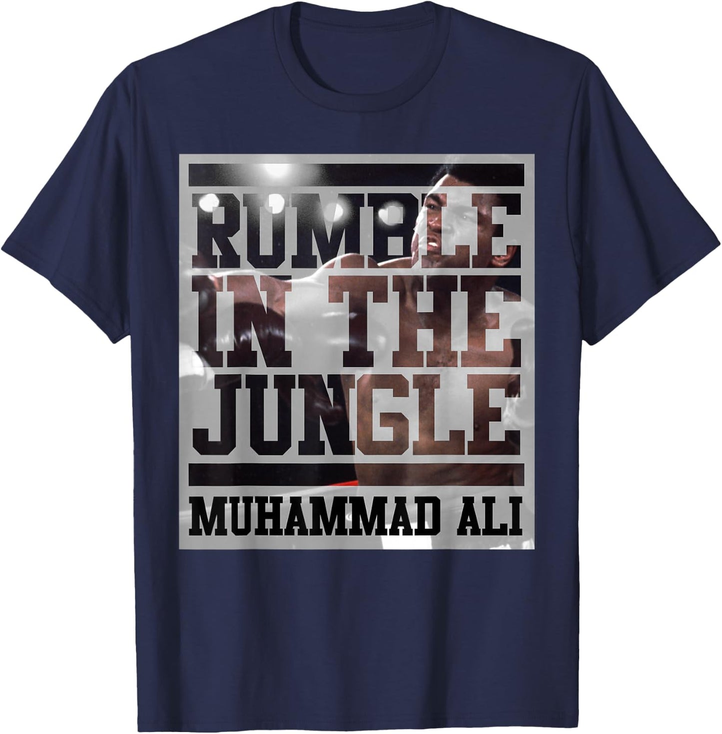 Muhammad Ali - Rumble in the Jungle T-Shirt - T-Shirt | Navy
