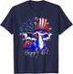 Cute Anime Dragon July 4th Independence Day Fireworks Women Kids Men T-Shirt - T-Shirt | Navy
