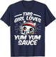 This Girl Loves Yum Yum Sauce T-Shirt - T-Shirt | Navy
