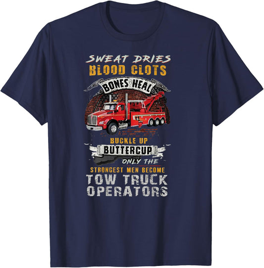 Strongest Tow Truck Operator T-Shirt - T-Shirt | Navy