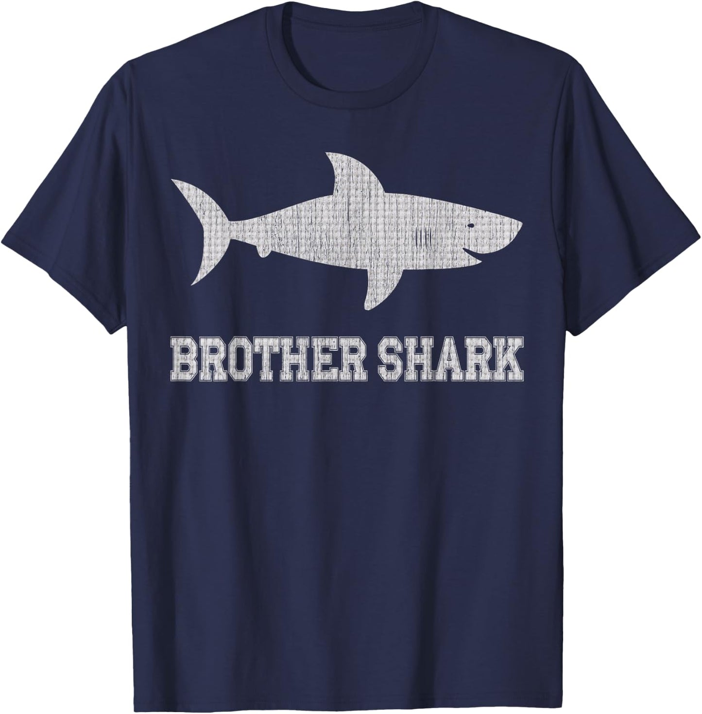 Brother Shark Funny Shark matching Family T-Shirt - T-Shirt | Navy