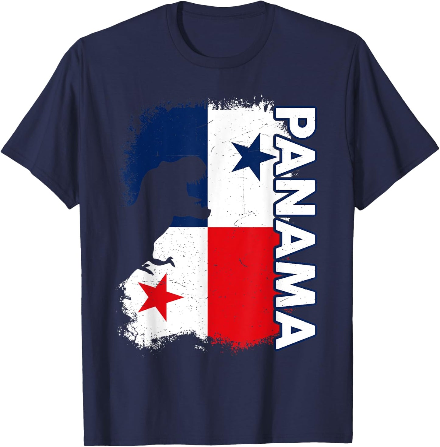 Kids Panama Flag Boy Dino Panamanian Hispanic Heritage Month T-Shirt - T-Shirt | Navy