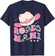 Rodeo Nani Pink CowGirl 1St Birthday Disco Groovy T-Shirt - T-Shirt | Navy