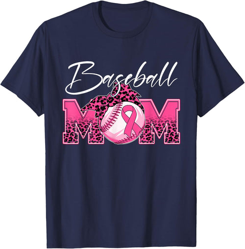 Baseball Mom Breast Cancer Awareness Day Pink Ribbon Women