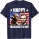 Retro Washington Lincoln American Flag Happy President's Day T-Shirt - T-Shirt | Navy