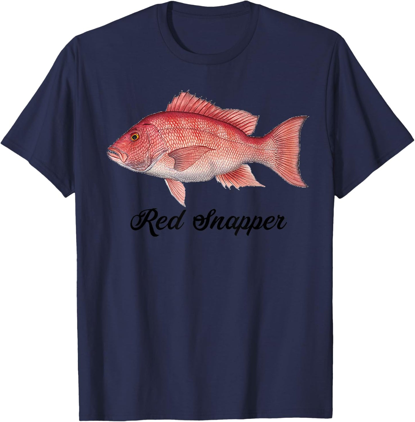 Red Snapper Shirt - Red Snapper Fishing Shirt T-Shirt - T-Shirt | Navy
