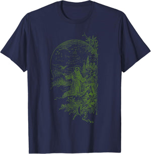 St Francis of Assisi Vintage Saints Catholic Ecology Animals T-Shirt - T-Shirt | Navy