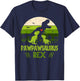 Pawpawsaurus Rex 2 Kids Sunset For Fathers Day Gift T-Shirt - T-Shirt | Navy