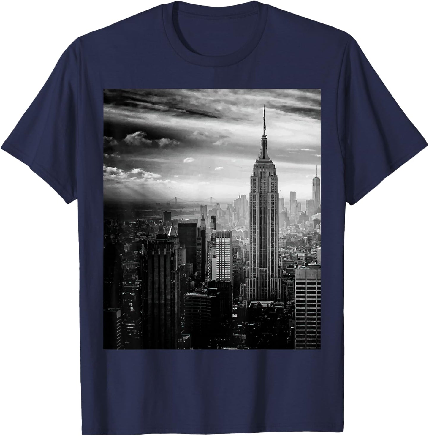 Beautiful New York City Landscape Photograph T-Shirt - T-Shirt | Navy