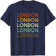 Retro London England T-Shirt - T-Shirt | Navy