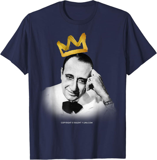 The King of Rhythm - D'Arienzo | Tango 8 Festival + Marathon T-Shirt - T-Shirt | Navy