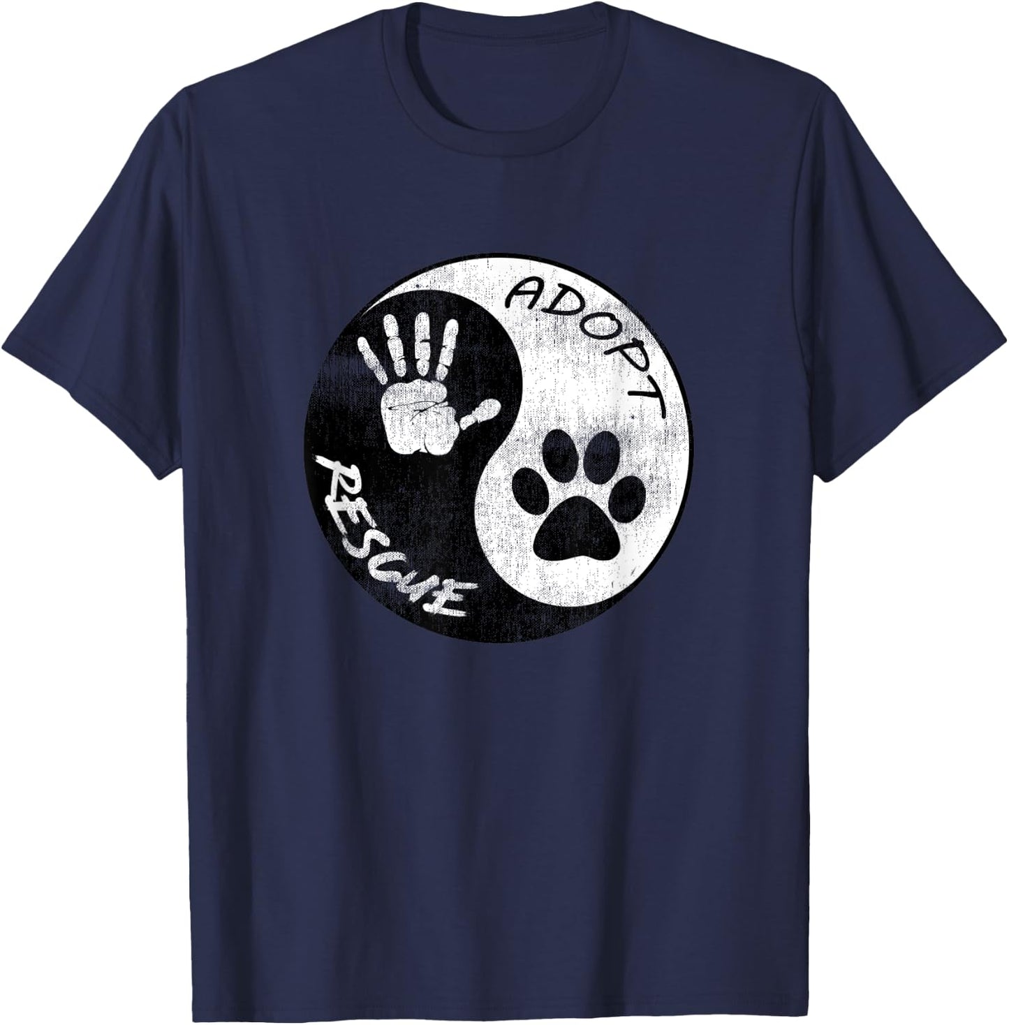 Adopt and Rescue Animal for Animal Foster & Shelters T-Shirt - T-Shirt | Navy
