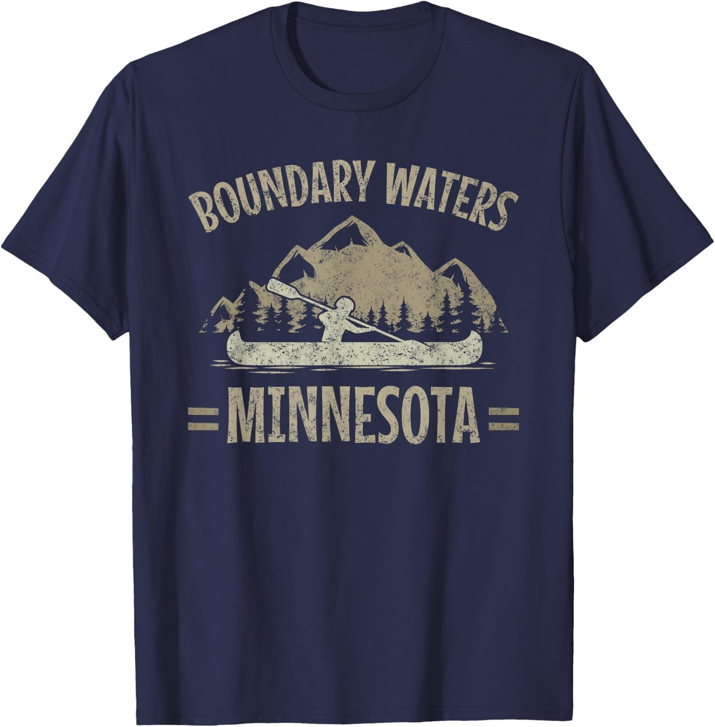 Boundary Waters Canoe Trip Minnesota T-Shirt - T-Shirt | Navy