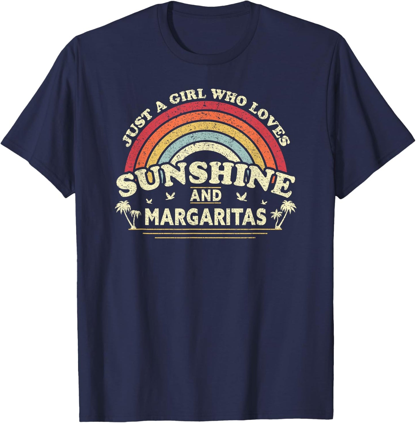 Margarita Shirt. A Girl Who Loves Sunshine and Margaritas T-Shirt - T-Shirt | Navy