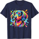 Colorful Dachshund T-Shirt - T-Shirt | Navy