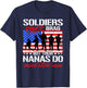 Funny Soldiers Don't Brag - Proud Army Nana Military Grandma T-Shirt - T-Shirt | Navy