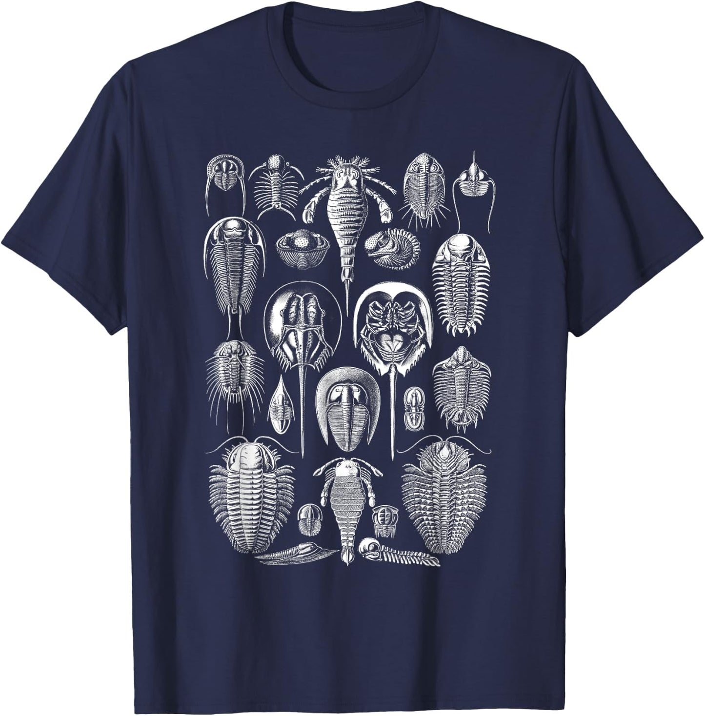 Vintage Haeckel Aspidonia Limulus Horseshoe Crabs 3XL Black T-Shirt - T-Shirt | Navy