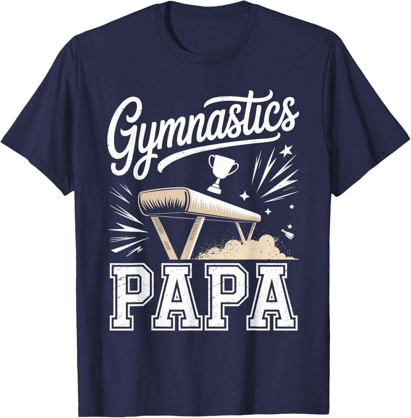 Proud Gymnastics Papa T-Shirt - T-Shirt | Navy