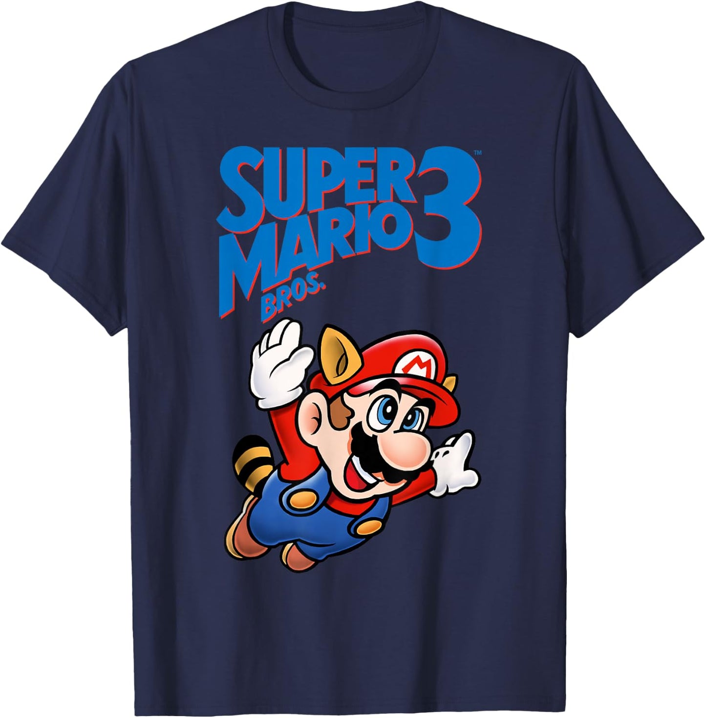 Nintendo Super Mario 3 Flying Mario Poster T-Shirt - T-Shirt | Navy