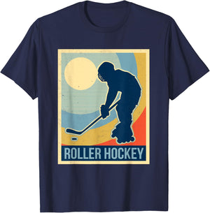 Roller hockey vintage shirt T-Shirt - T-Shirt | Navy