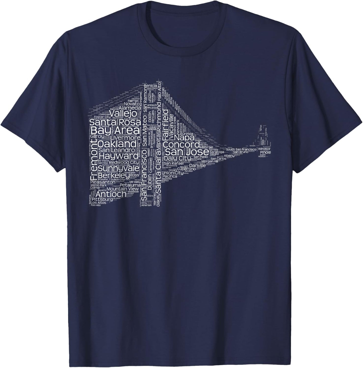 Cities of the Bay Area T-Shirt - T-Shirt | Navy