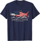 250 America Years 1776 2026 Fishing USA Flag 250th Birthday T-Shirt - T-Shirt | Navy