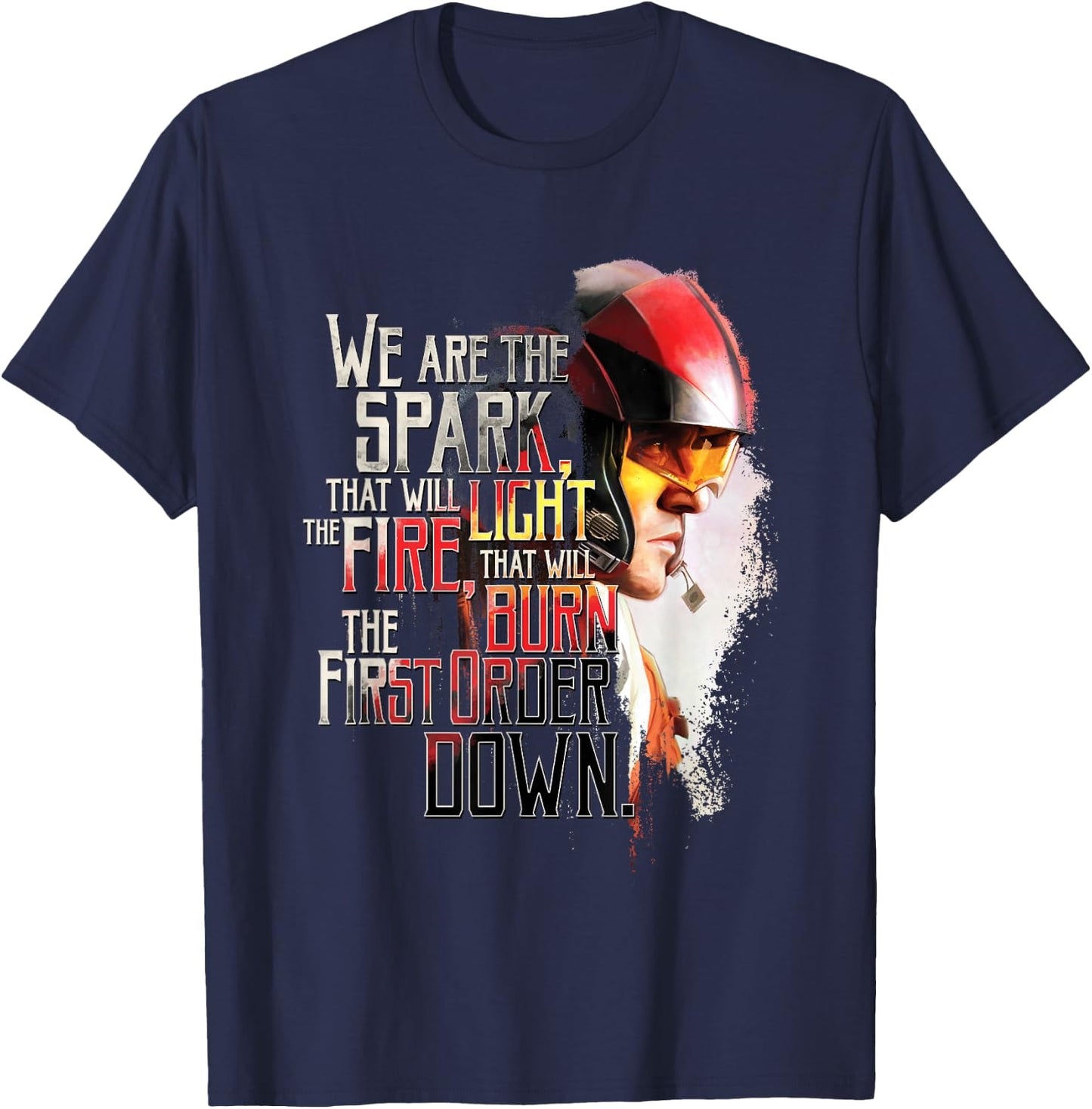 Star Wars Poe Dameron We Are The Spark Quote T-Shirt - T-Shirt | Navy