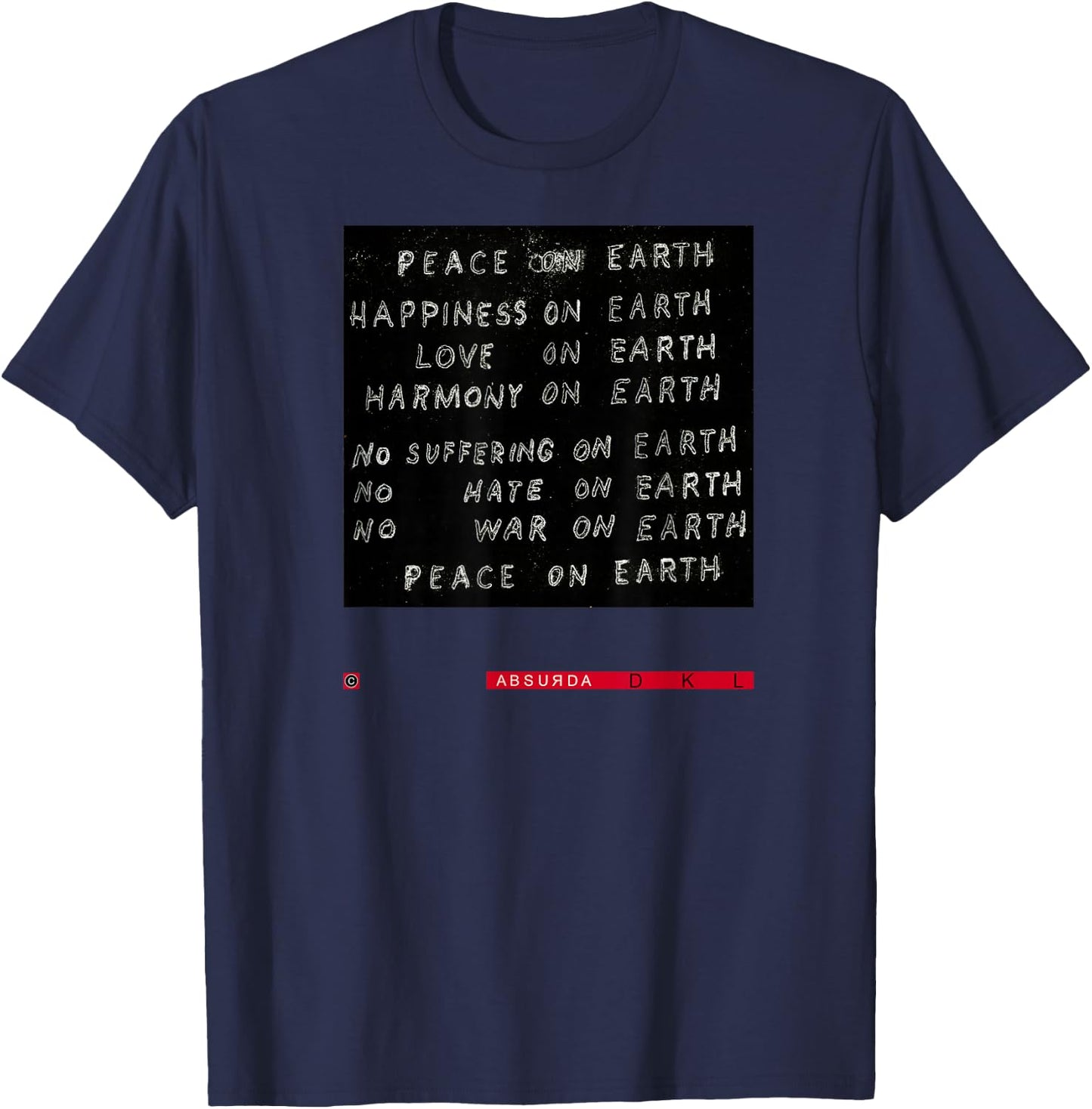 Studio: David Lynch Peace ON Earth T-Shirt - T-Shirt | Navy