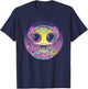 Cute Alien Surrounded By Flowers T-Shirt - T-Shirt | Navy