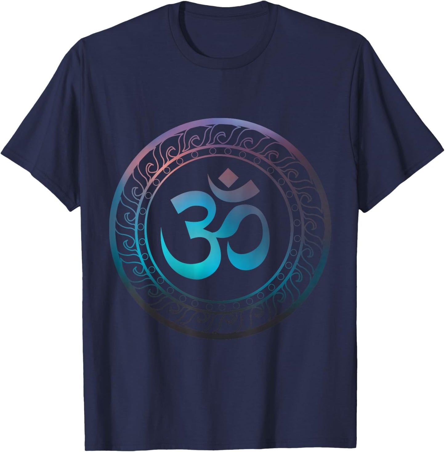 Om Ohm Aum Symbol Spiritual Yoga Gift T-Shirt - T-Shirt | Navy