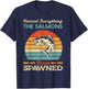 Fishing Salmon Spawning Angling Smolt Fish Salmonidae Hobby T-Shirt - T-Shirt | Navy