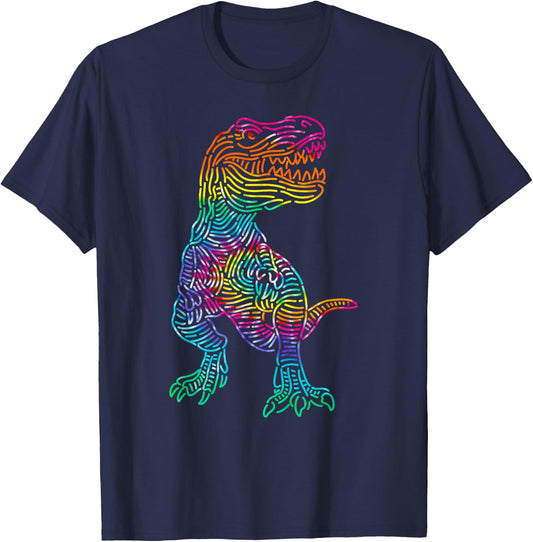 Trex shirt boys - Rainbow Trippy Hippie Tie Dye Shirt T-Shirt - T-Shirt | Navy