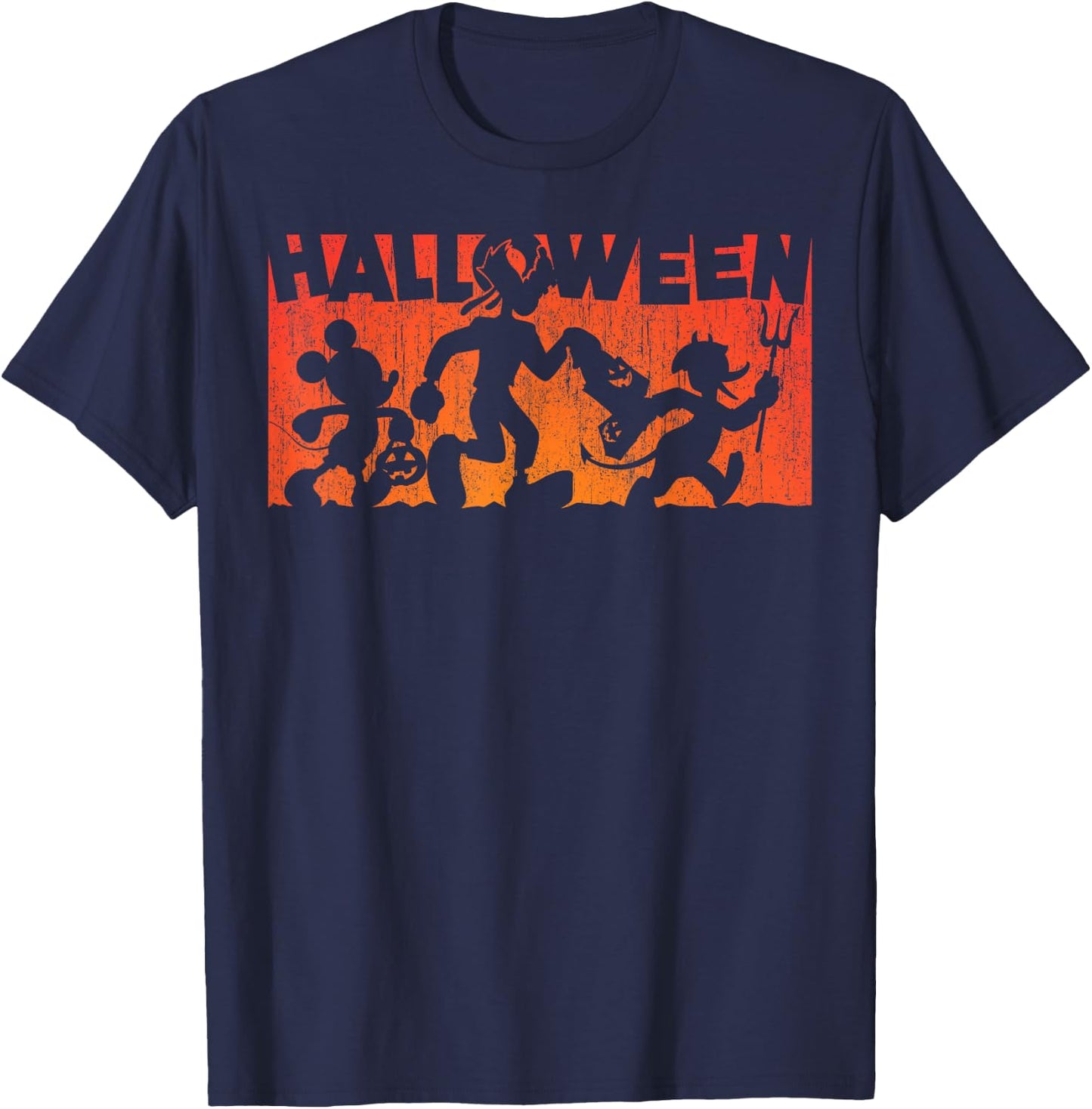 Disney - Mickey Mouse and Friends Halloween Walk T-Shirt - T-Shirt | Navy