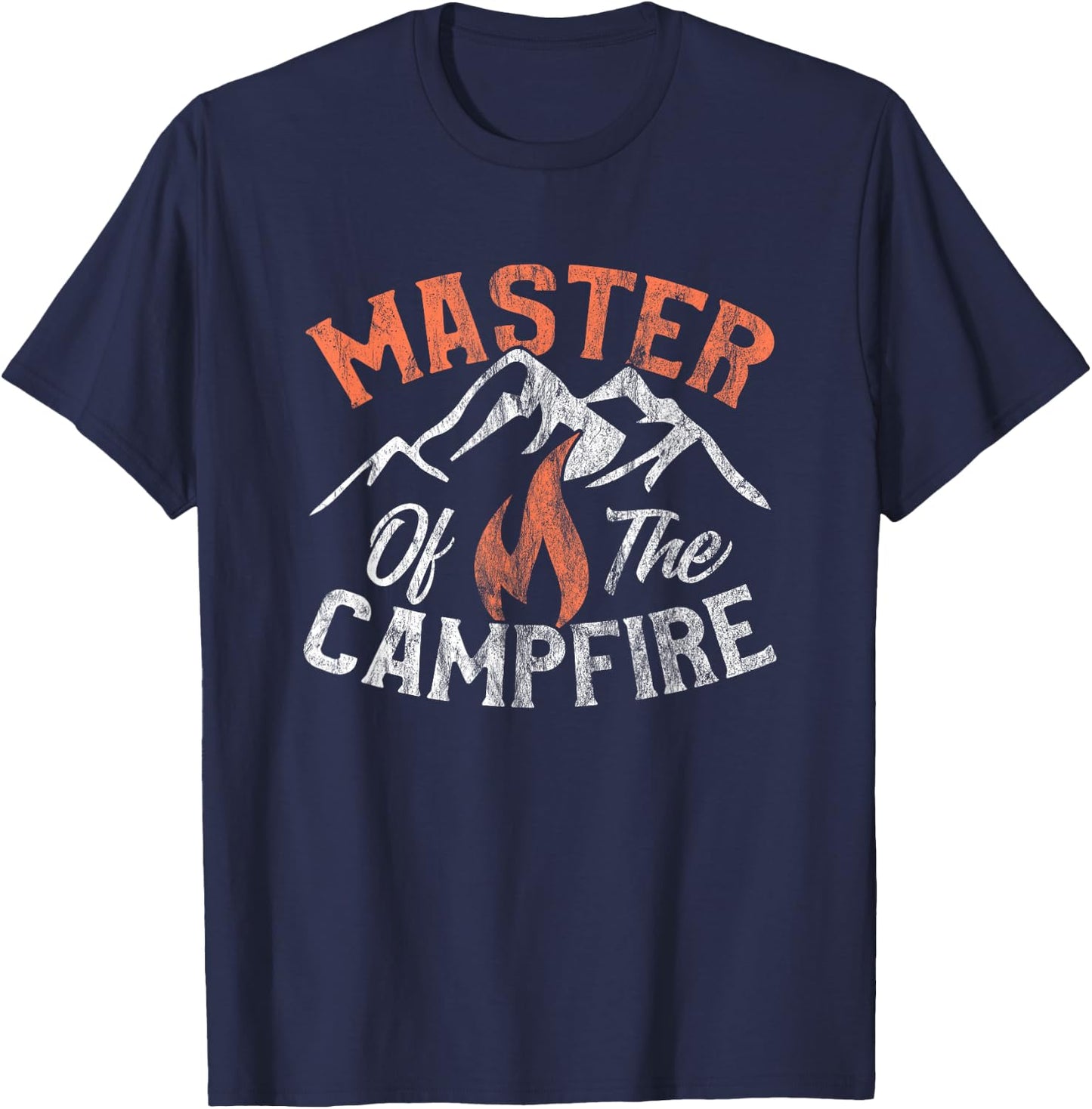 Funny Outdoor Camping Gifts Men Women Master of Campfire Small T-Shirt - T-Shirt | Navy
