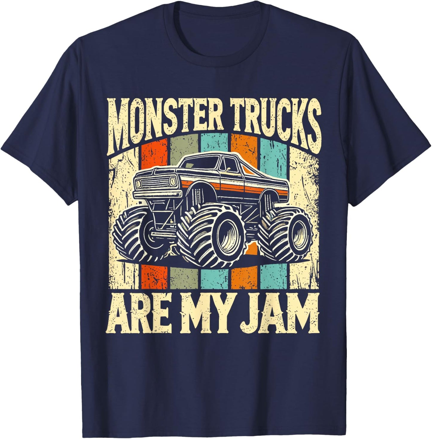 Monster Trucks Birthday Party Monster Truck T-Shirt - T-Shirt | Navy