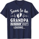 Retro Soon to Be Grandpa 2027 Loading Pregnancy Announcement T-Shirt - T-Shirt | Navy