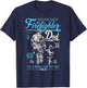 Firefighter Father's Day Retro Dad Xmas Gifts T-Shirt - T-Shirt | Navy