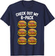 Funny Burger 6-Pack Abs Hamburger Cheeseburger Sandwich T-Shirt - T-Shirt | Navy