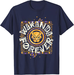 Marvel Black Panther Wakanda Forever Emblem T-Shirt - T-Shirt | Navy