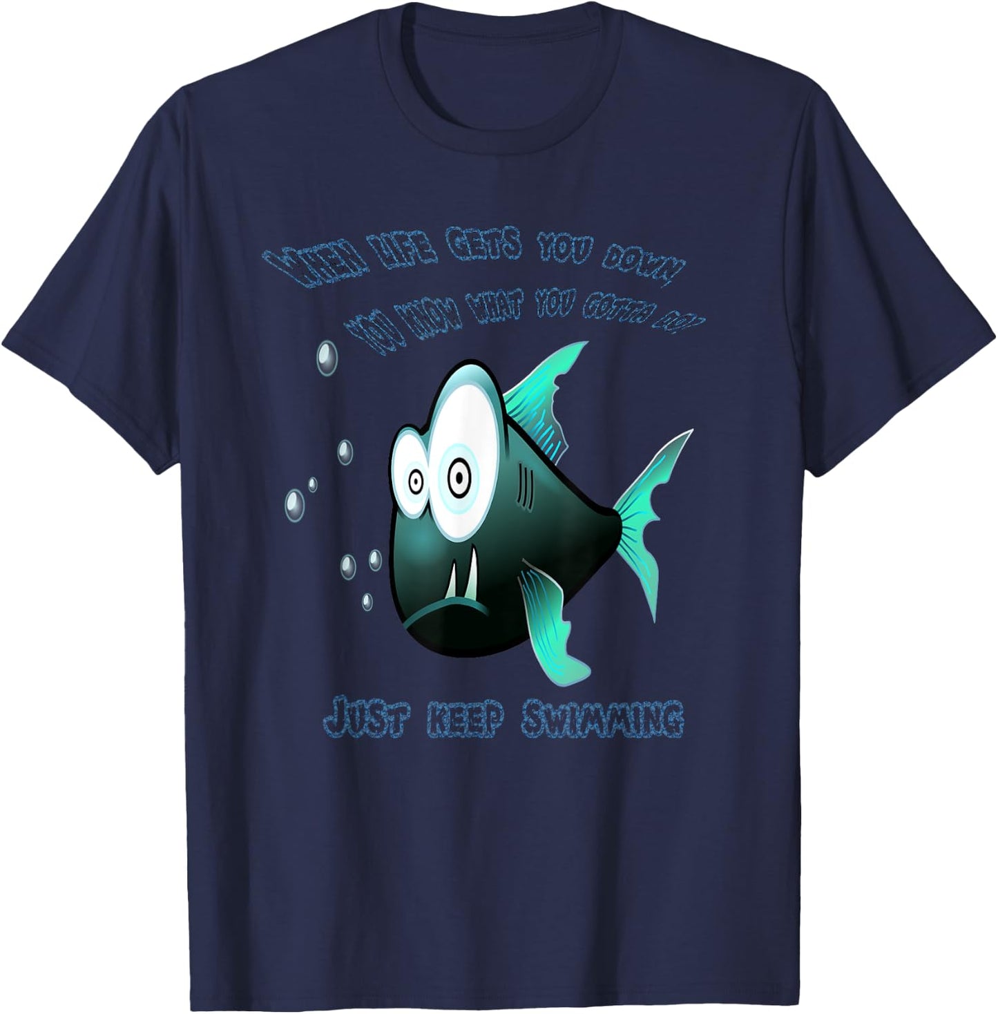 Positive Thinking - Gift Swimmers / Optimists T-Shirt - T-Shirt | Navy