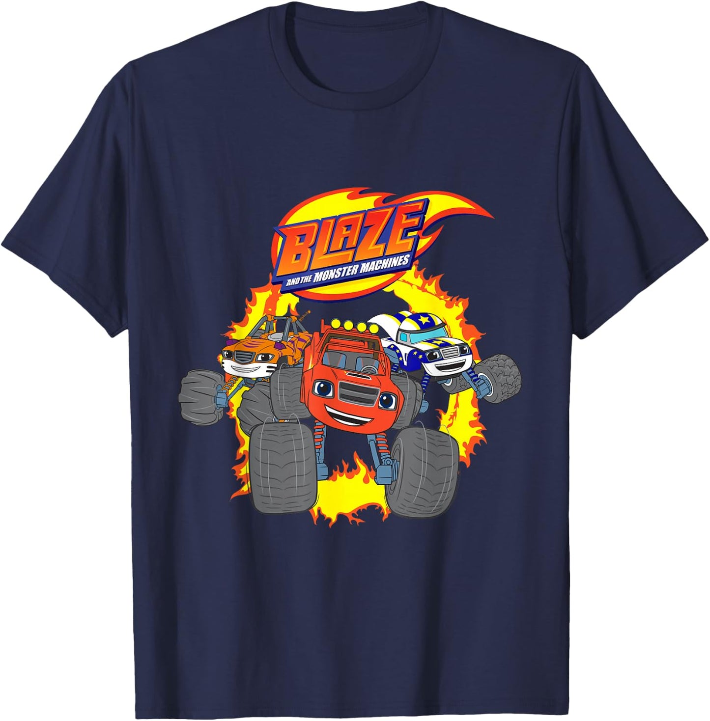 Blaze & The Monster Machines (RING OF FIRE) Group T-Shirt - T-Shirt | Navy