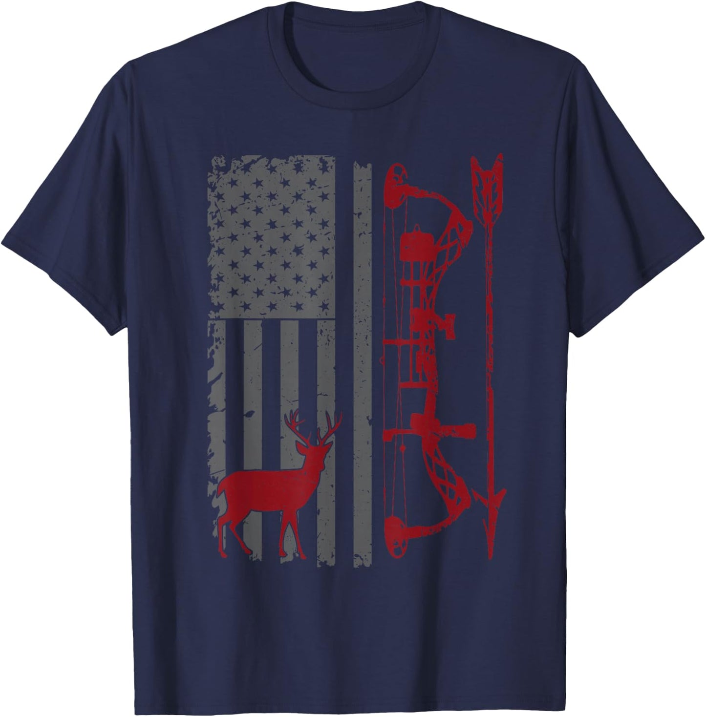 Bow Hunter Hunting Gear Bow Arrow Buck Shirt T-Shirt - T-Shirt | Navy
