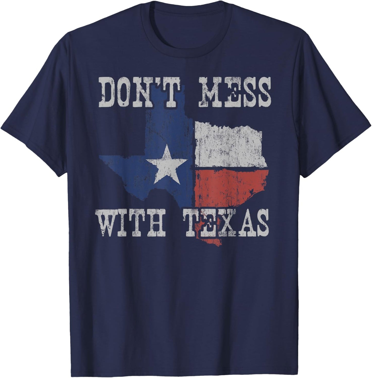 Don't Mess With Vintage Texas Longhorn Lone Star State Shirt T-Shirt - T-Shirt | Navy