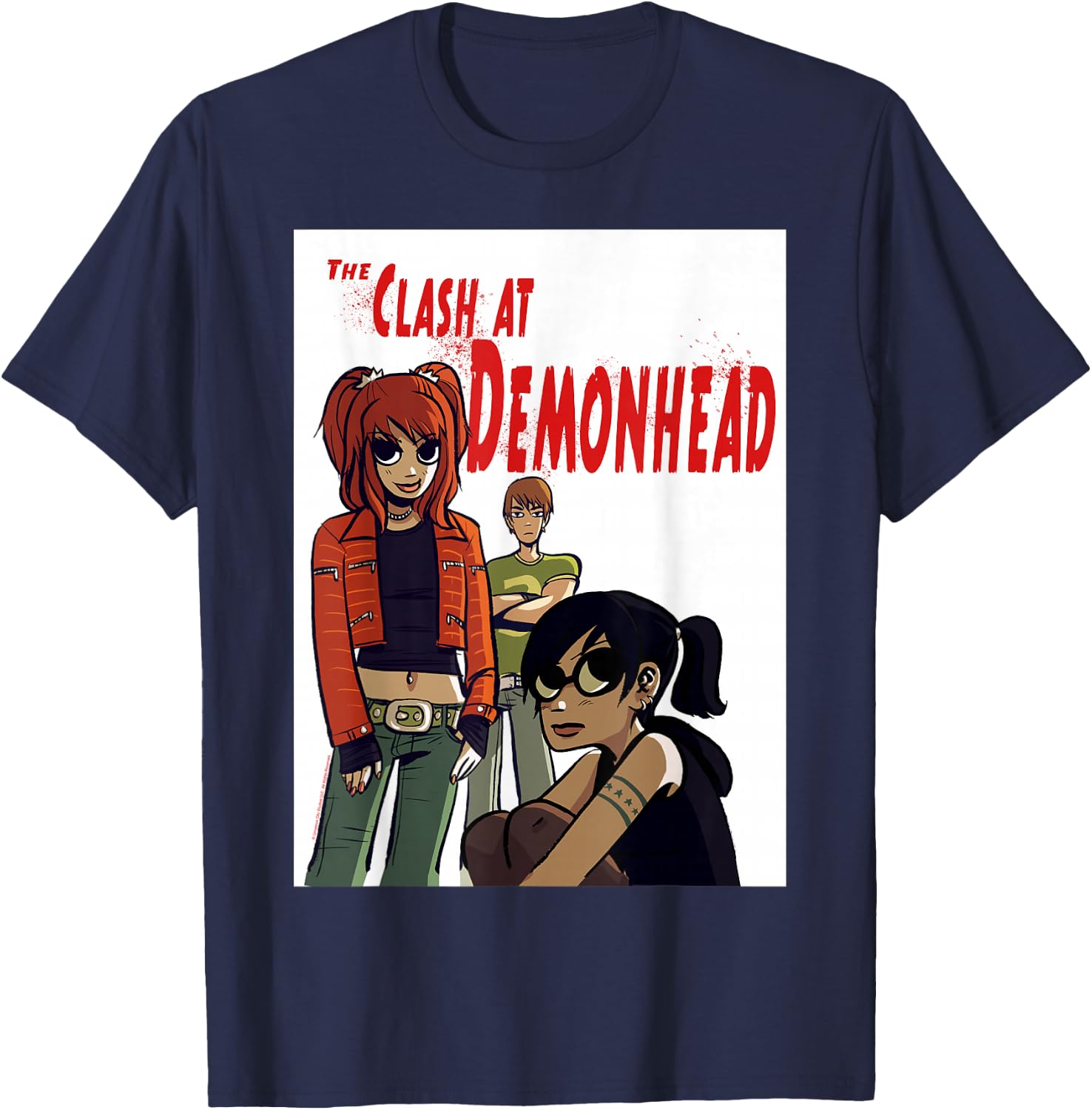 Scott Pilgrim Vs. The World The Clash at Demonhead Band T-Shirt - T-Shirt | Navy