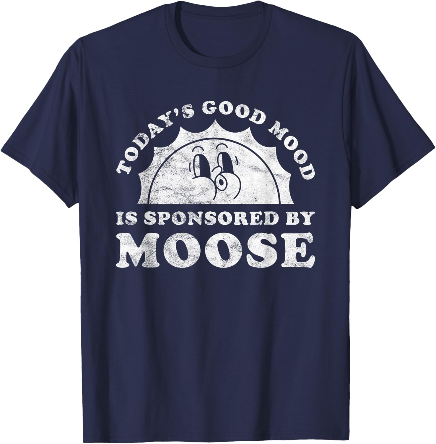Funny Cute Retro Vintage Moose T-Shirt - T-Shirt | Navy